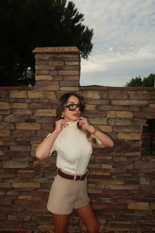 Boğazlı Kısa Kol Kazak