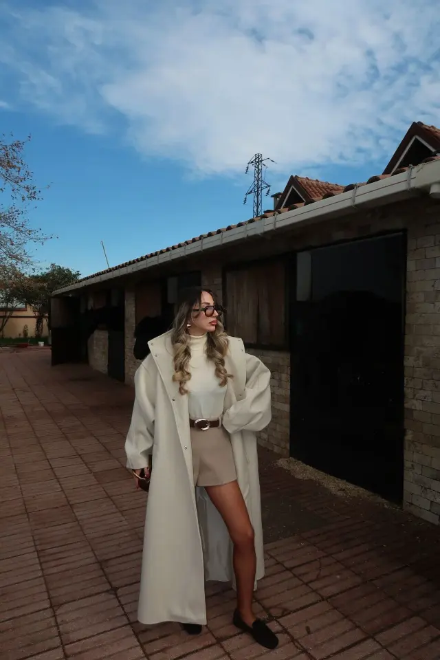 Premium Kaşe Kaban Oversize