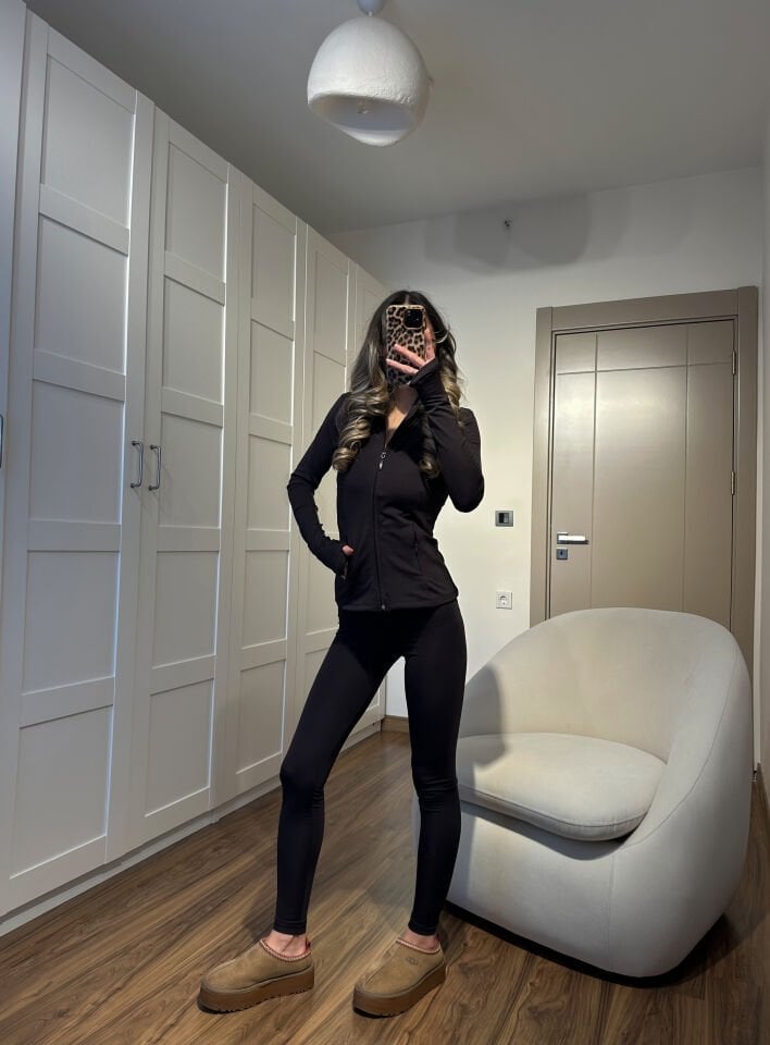 Acı Kahve Tayt Ceket Takım